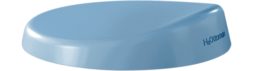 Blue H2Ottoman Lid