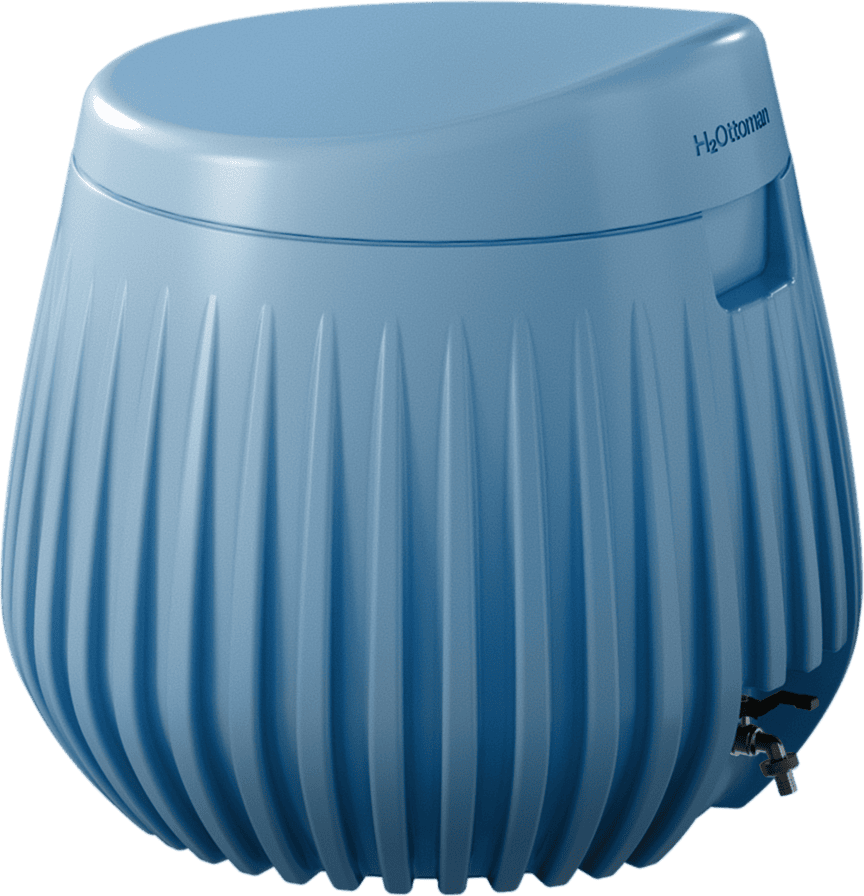 Blue H2Ottoman