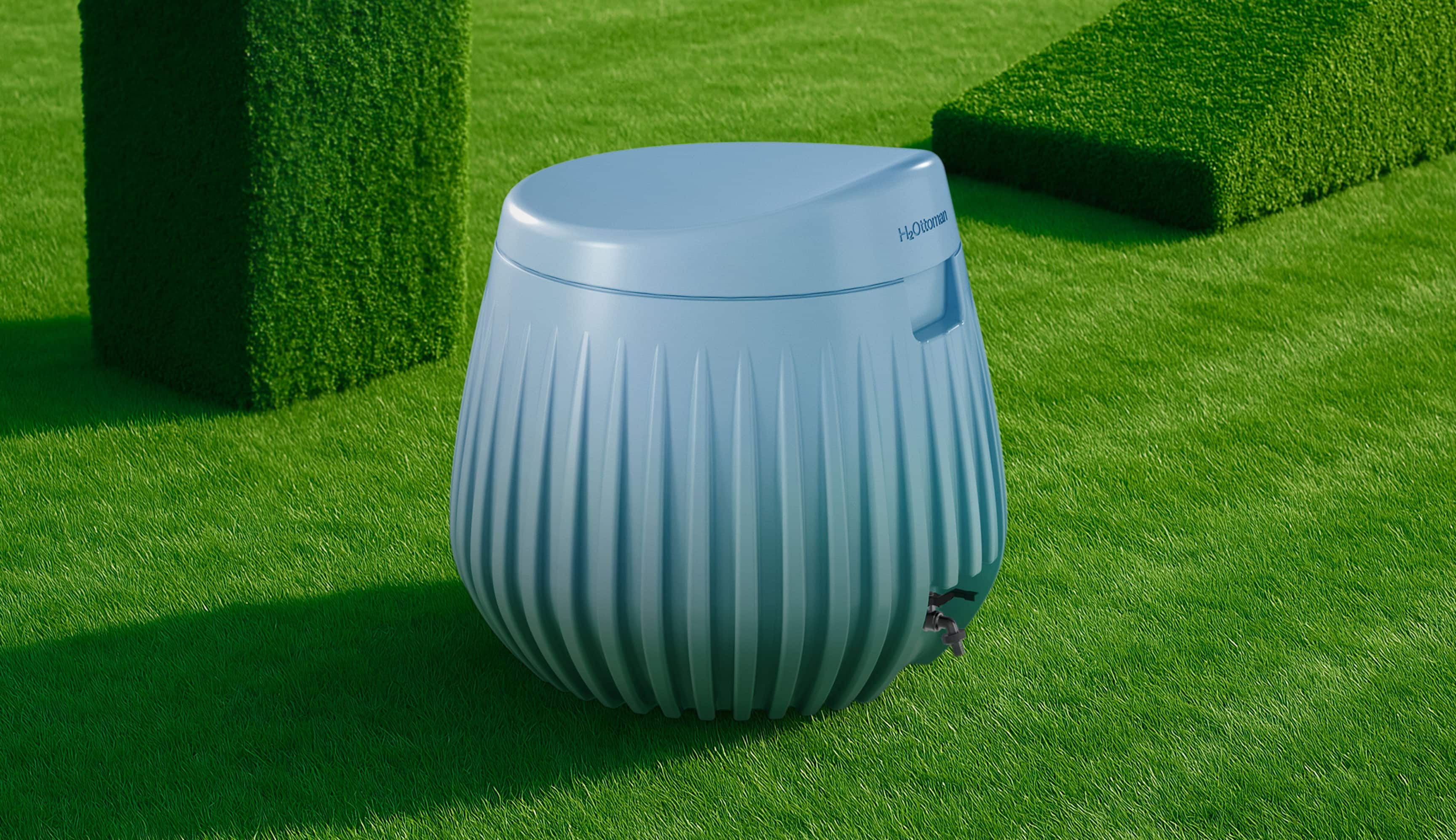 Blue H2ottoman